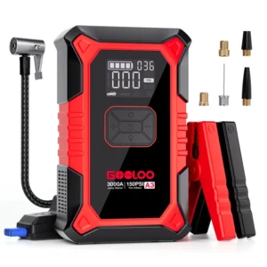 GOOLOO A3 Jump Starter with Air Compressor,
