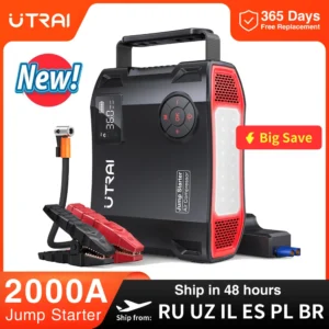 UTRAI 4 In 1 2000A Jump Starter Power Bank   Air Compressor