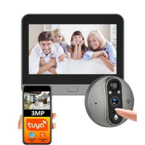 3MP Smart Life Tuya 1080P WiFi Door Bell Eye  Camera
