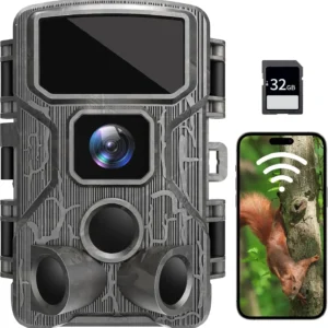 Trail Camera 4K 64MP WiFi Bluetooth, Night Vision