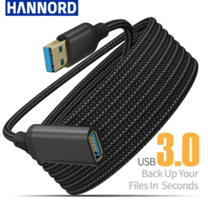 Hannord Nylon Braided USB 3.0 Male-To-Female High Speed