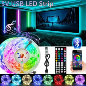 RGB USB LED Strip, APP with 44 Key Remote